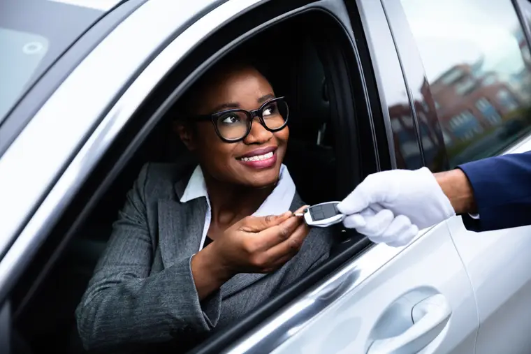 Giving Car Key to Valet